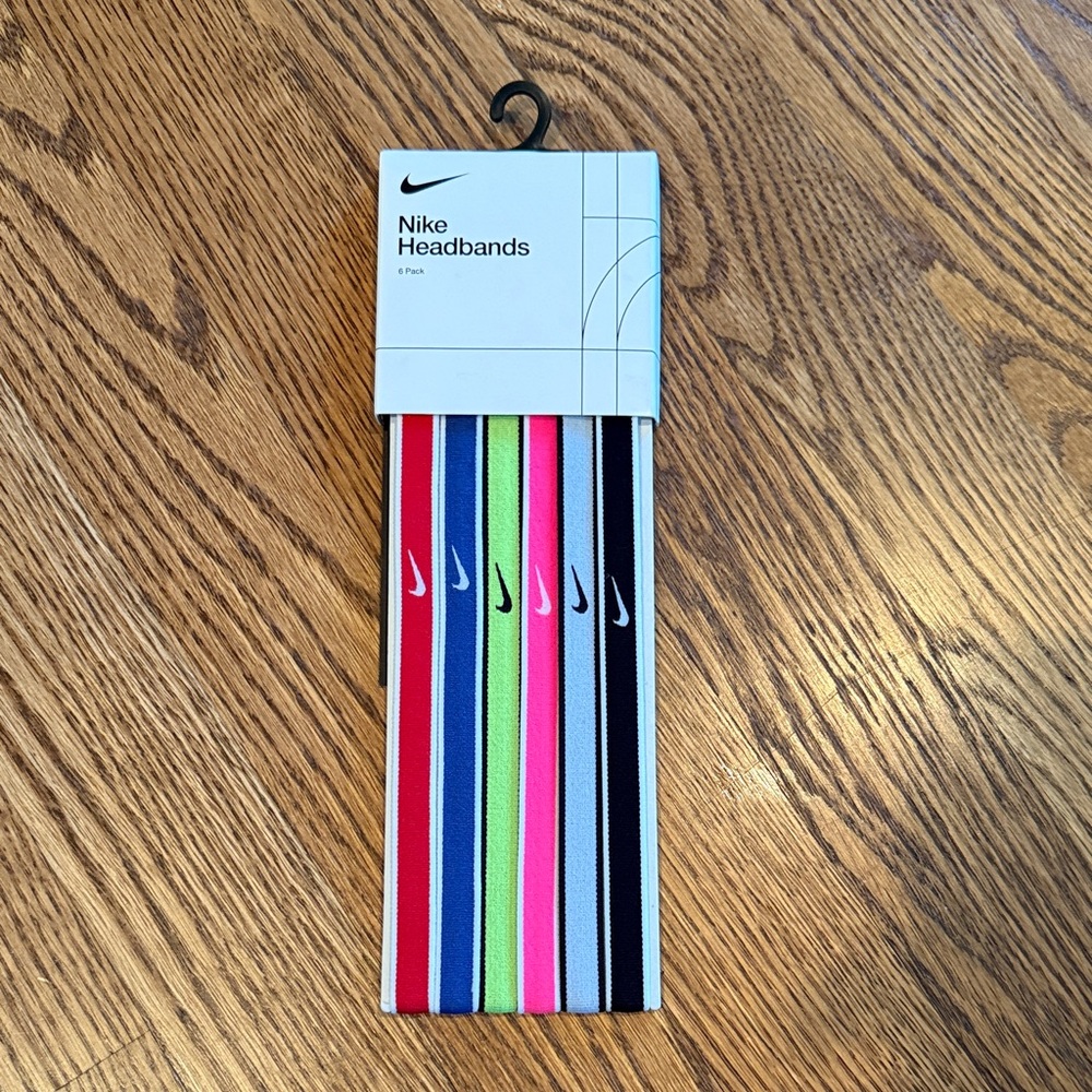 NWT Nike Multicolor Striped Elastic Headband 6-Pack